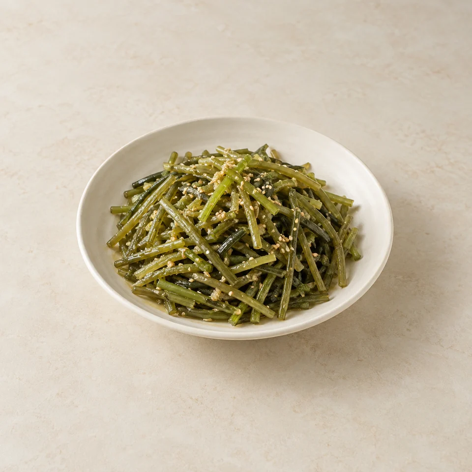 Stir-fried seaweed stems — ai-generated illustration