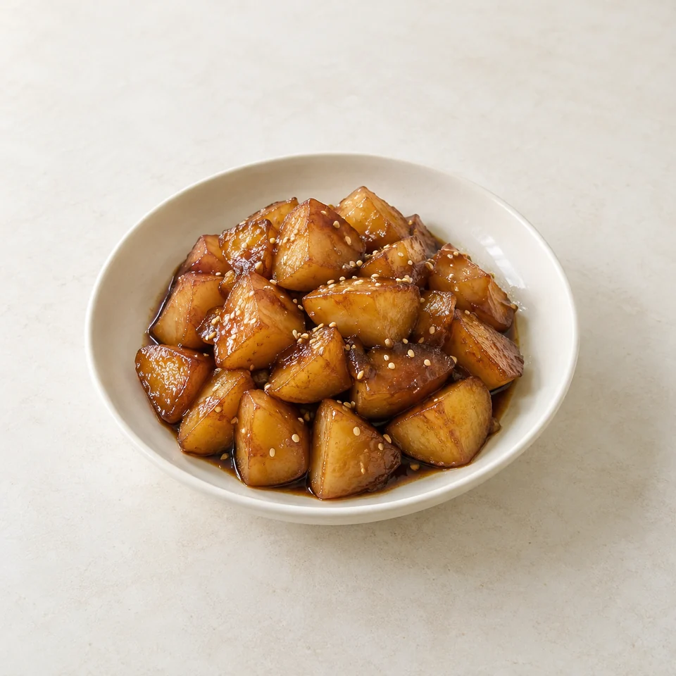 Soy-braised potatoes — ai-generated illustration