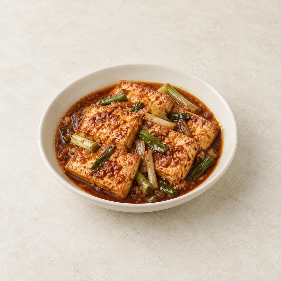 Dubu-jorim braised tofu — ai-generated illustration