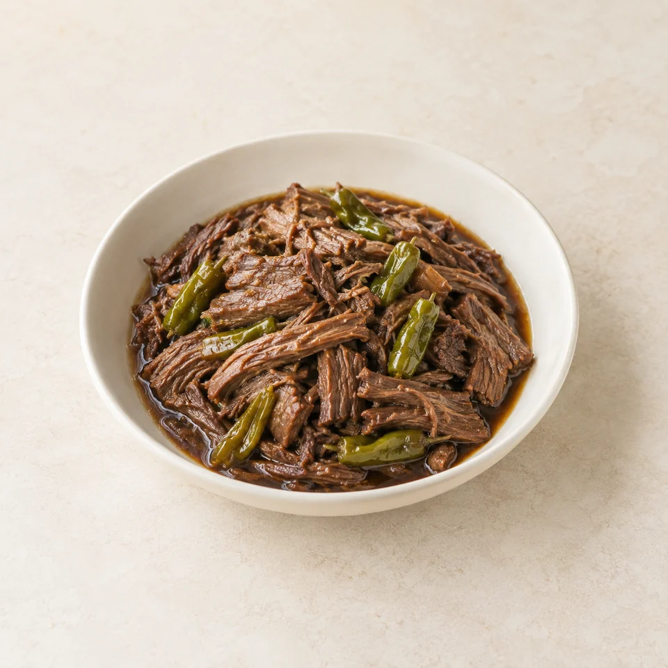 Beef jangjorim soy-braised beef — ai-generated illustration