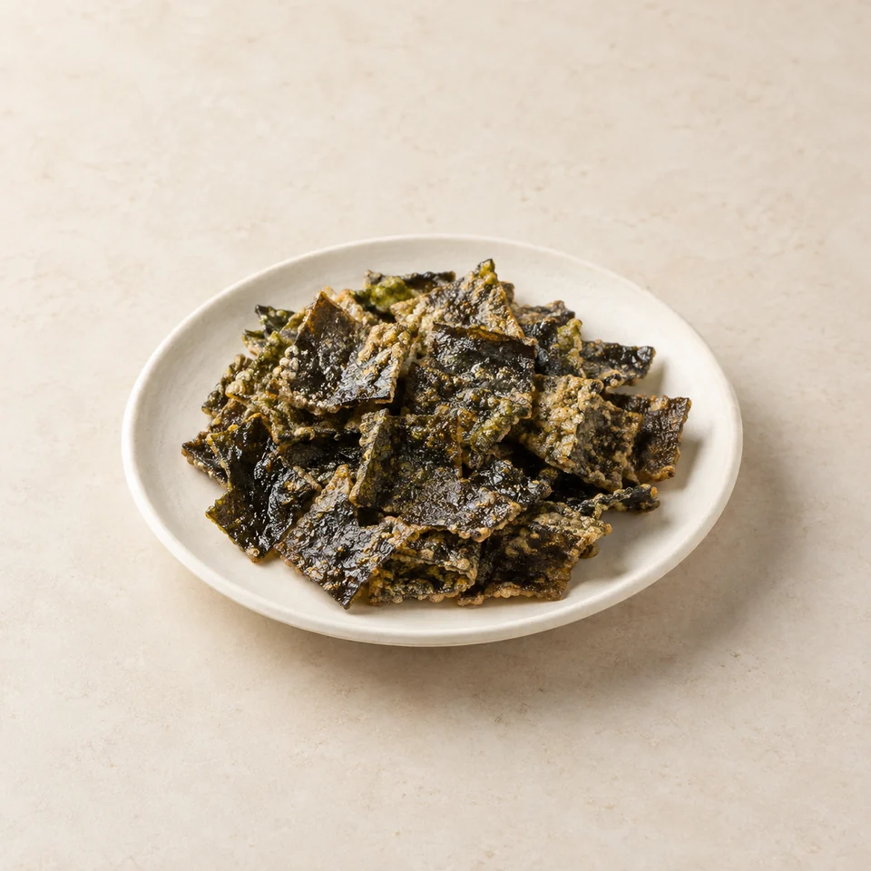 Fried seaweed twigak — ai-generated illustration