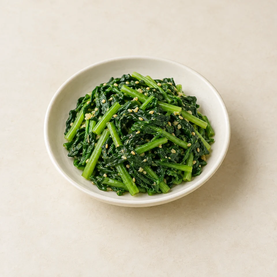 Seasoned rapeseed greens — ai-generated illustration