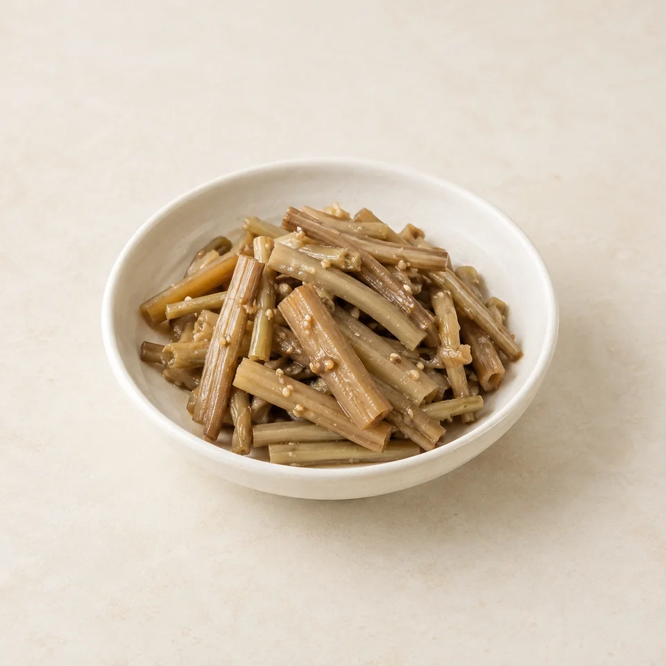 Seasoned taro stems — ai-generated illustration