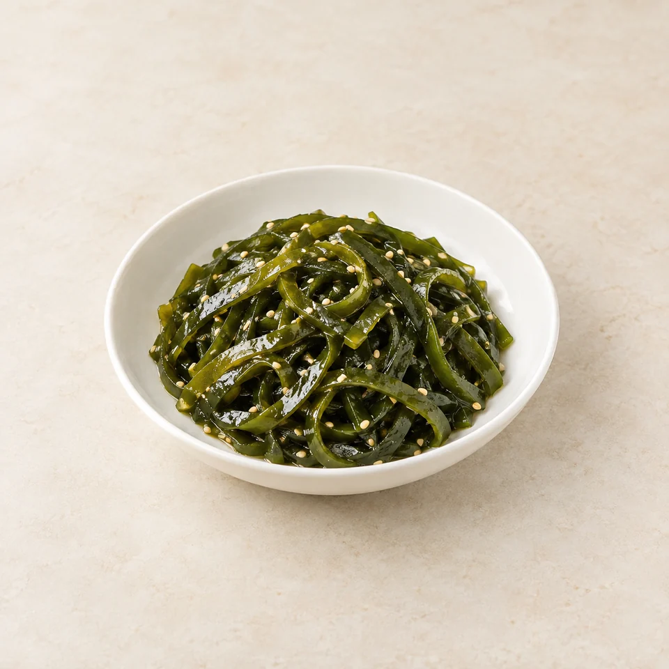 Seasoned seaweed with vinegar — ai-generated illustration