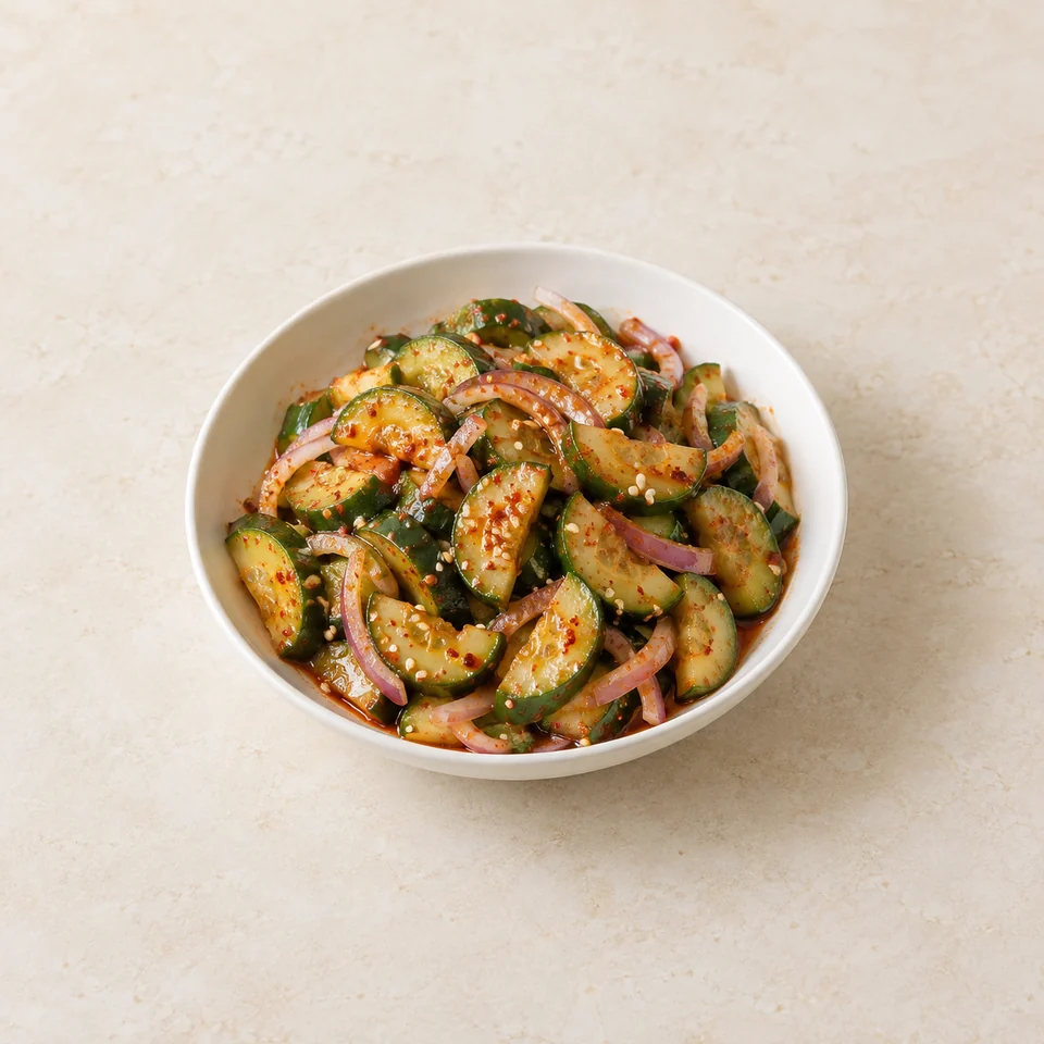 Spicy cucumber salad — ai-generated illustration