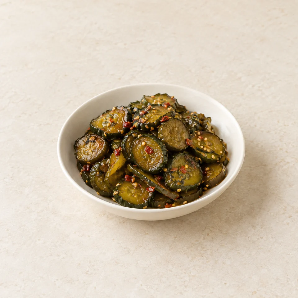 Seasoned pickled cucumber — ai-generated illustration