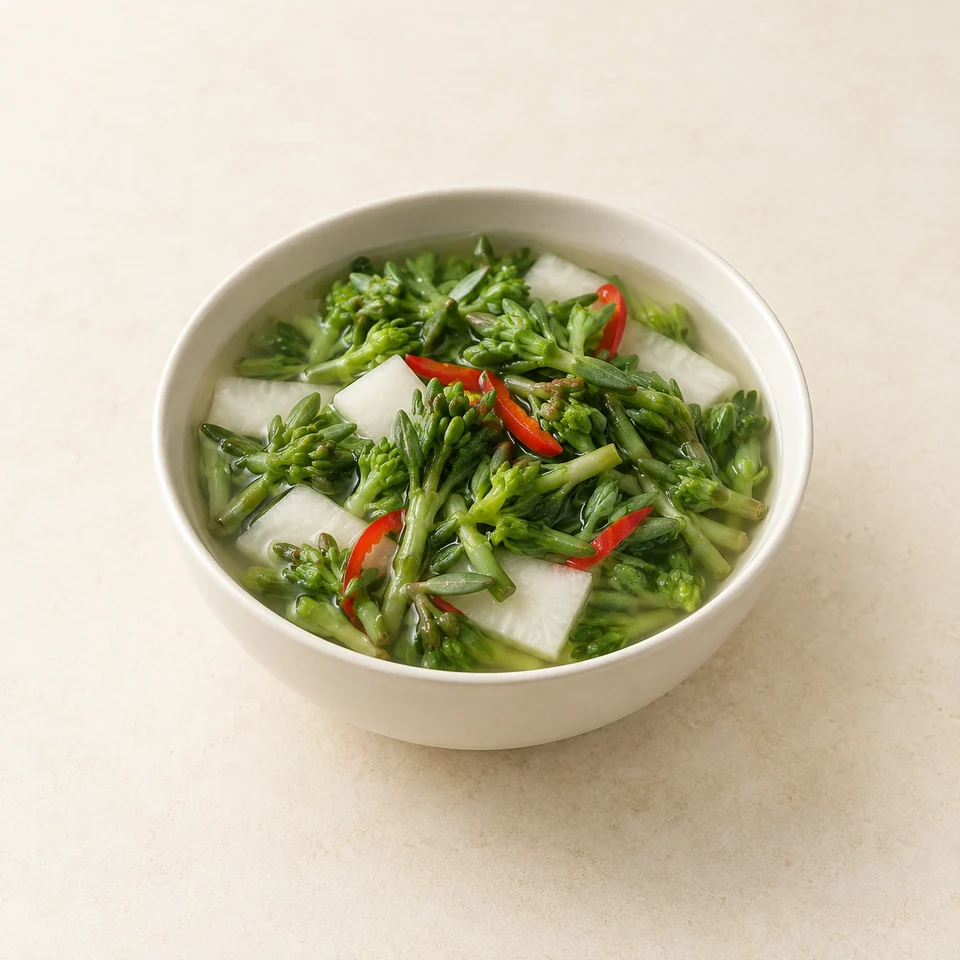 Sedum water kimchi — ai-generated illustration