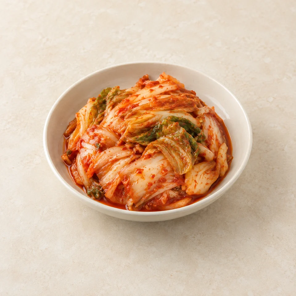 Young napa cabbage kimchi — ai-generated illustration