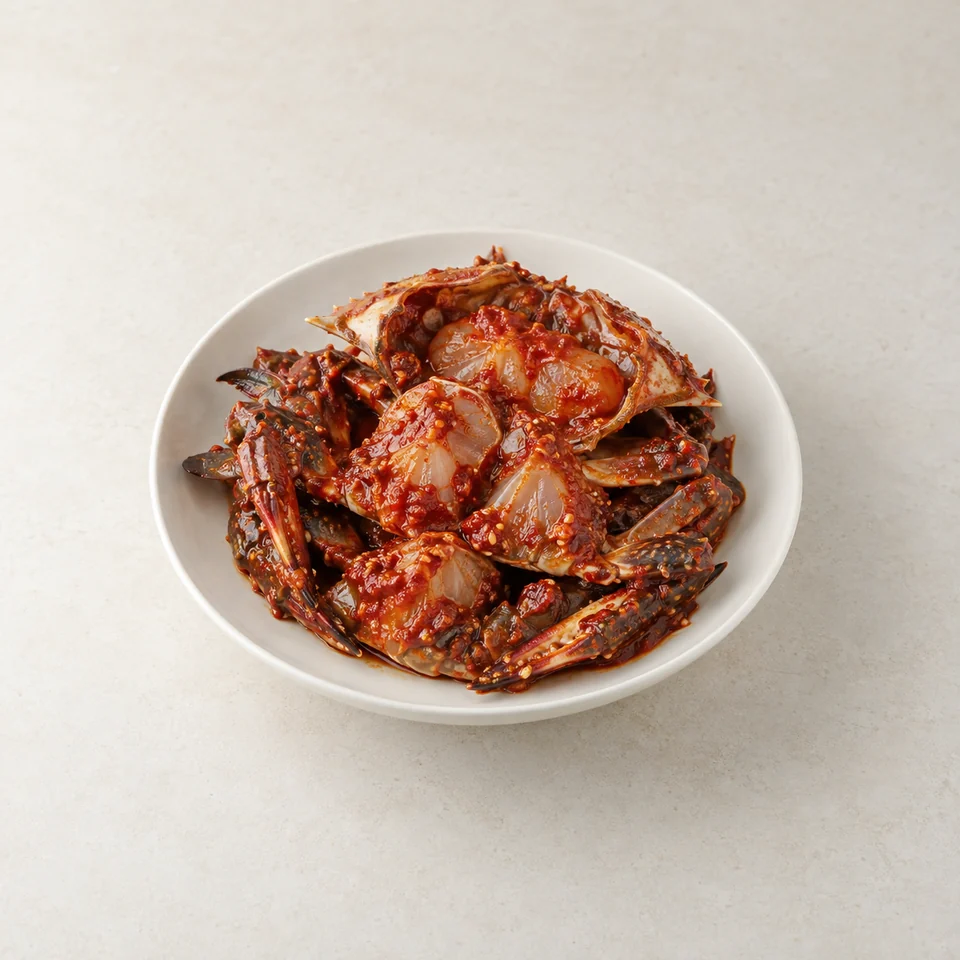 Yangnyeom gejang spicy marinated crab — ai-generated illustration