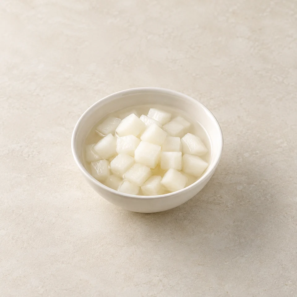 Chicken-mu pickled radish — ai-generated illustration