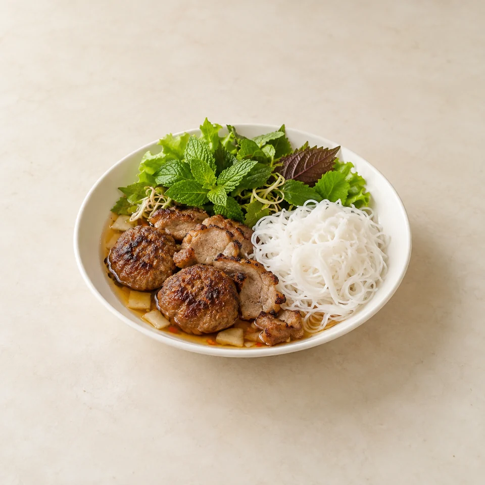 Bun cha (Korean restaurant reference) — ai-generated illustration