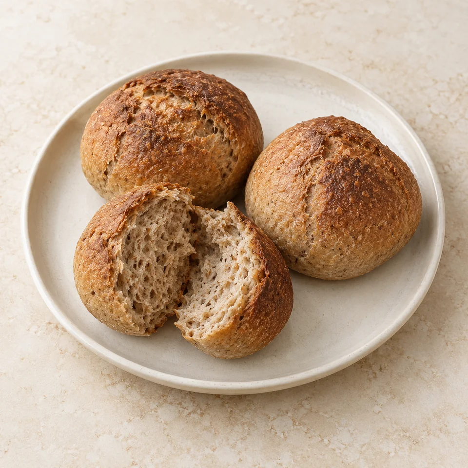 Bread rolls, malted wheat — ai-generated illustration