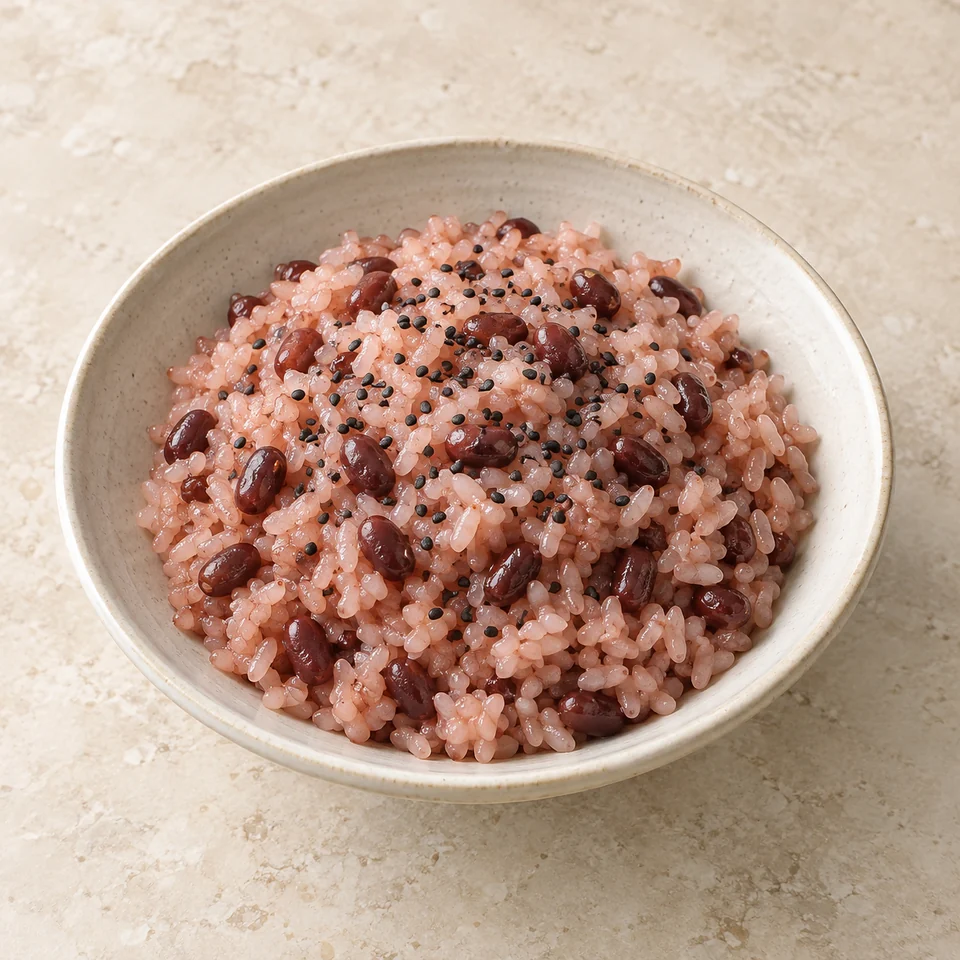 Sekihan red bean rice — ai-generated illustration