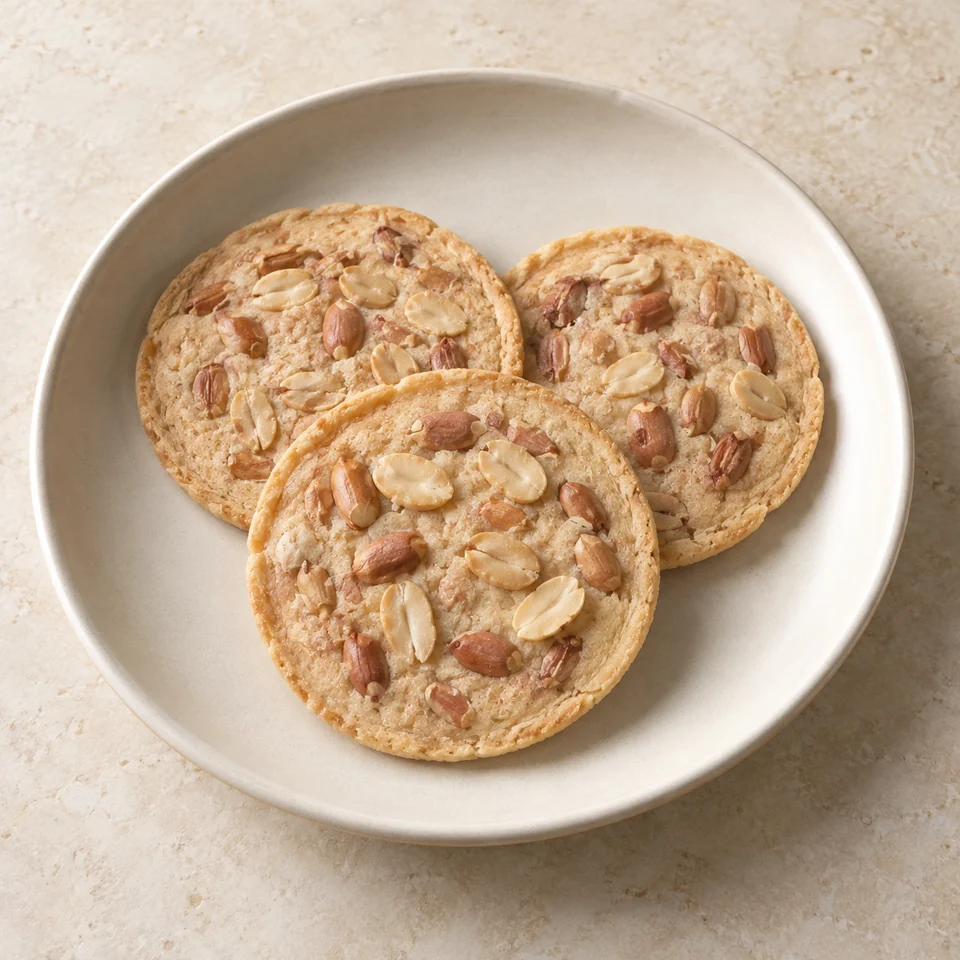Nambu senbei with peanuts — ai-generated illustration
