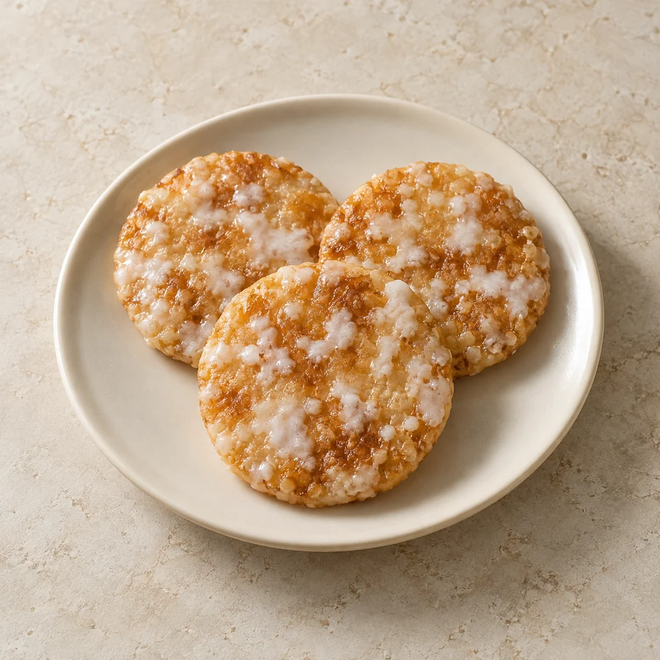 Sweet-savoury senbei — ai-generated illustration