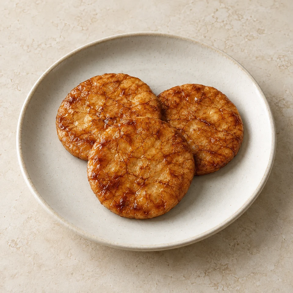Soy-sauce senbei — ai-generated illustration
