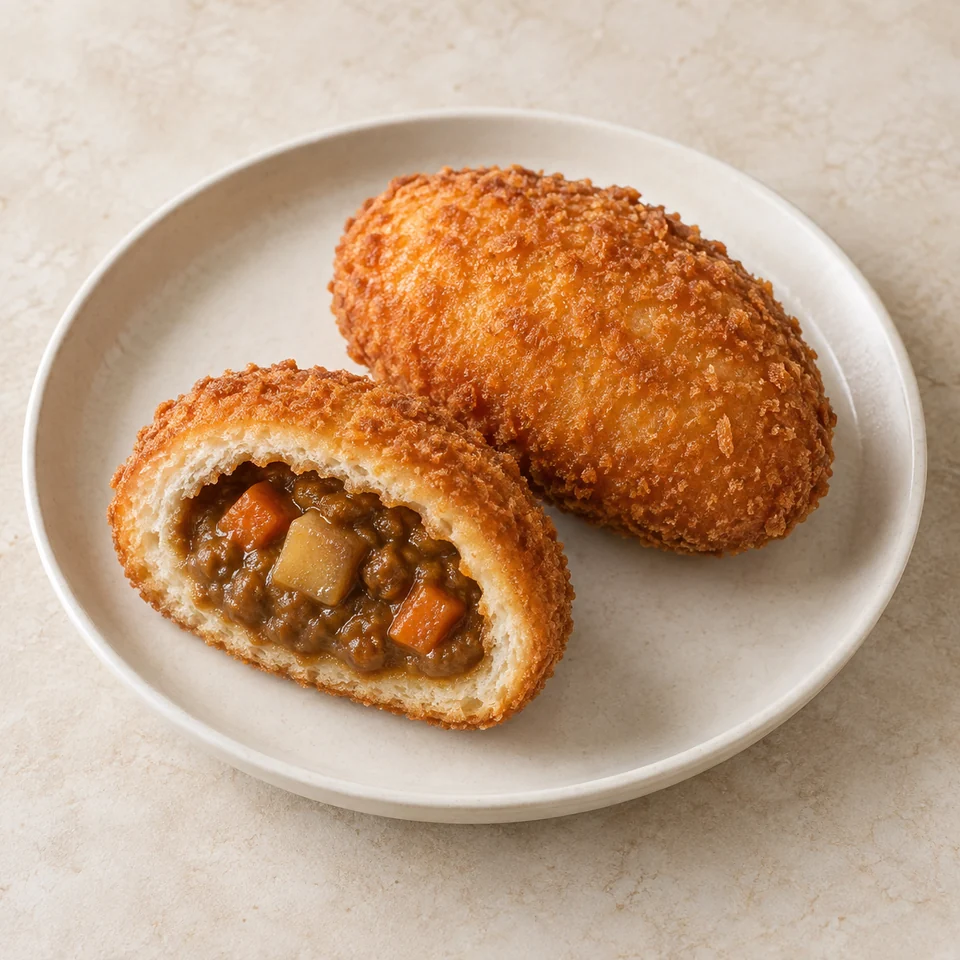Japanese curry bread — ai-generated illustration