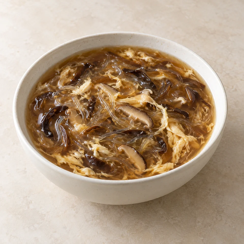 Mini Shark Fin Soup (vegetarian version) — ai-generated illustration