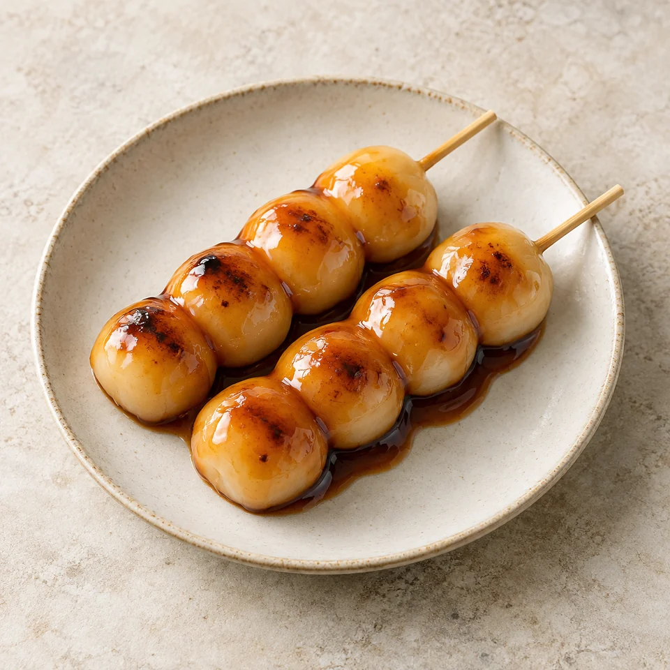 Mitarashi dango — ai-generated illustration