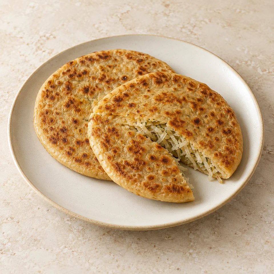 Mooli paratha, homemade — ai-generated illustration