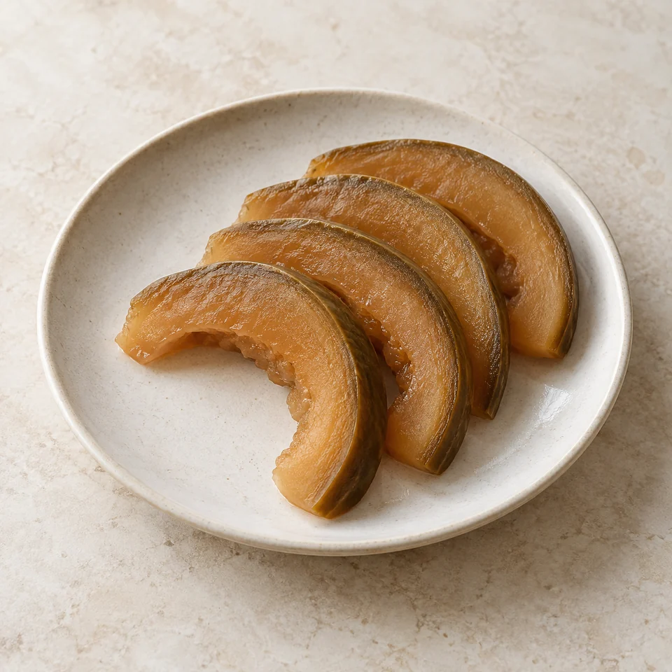 Narazuke melon — ai-generated illustration