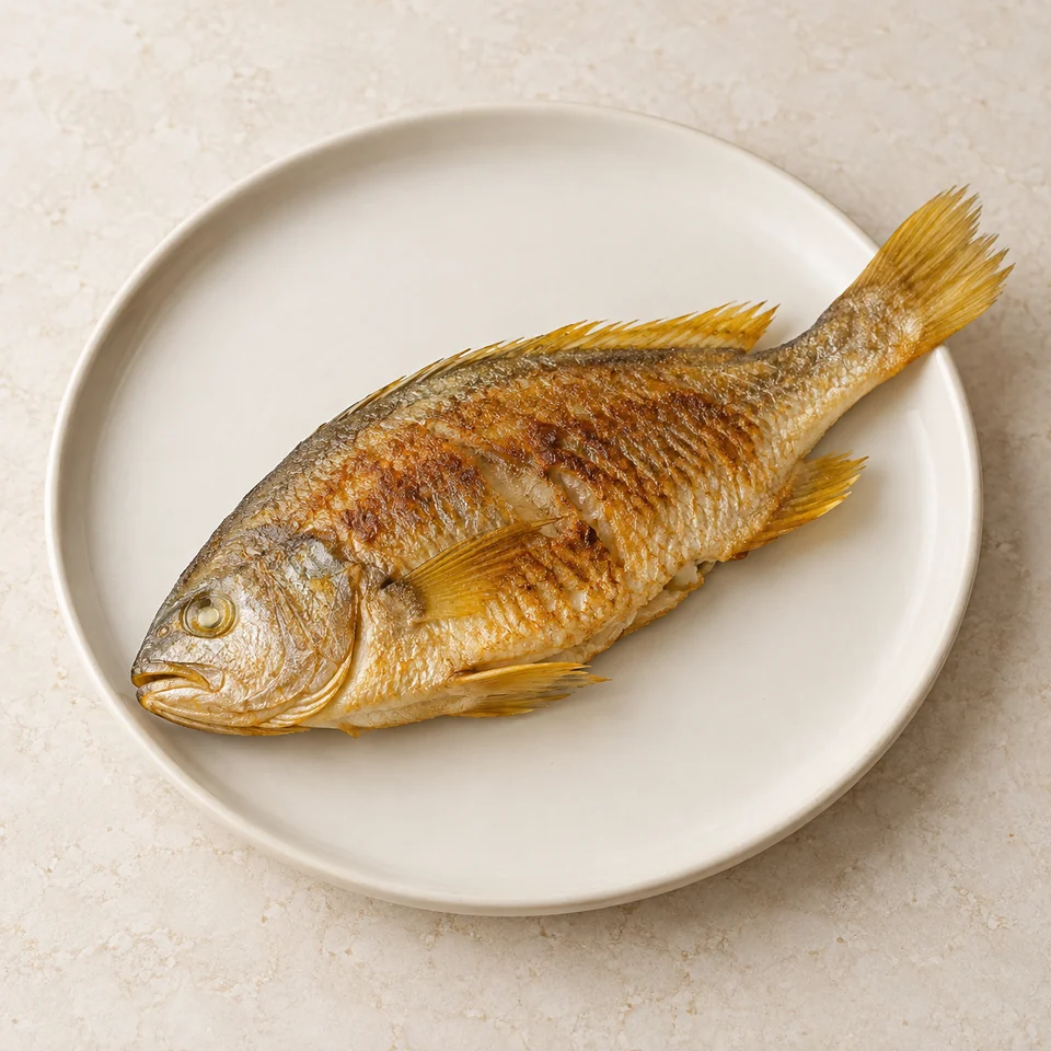 Pan-Fried Yellow Croaker — ai-generated illustration