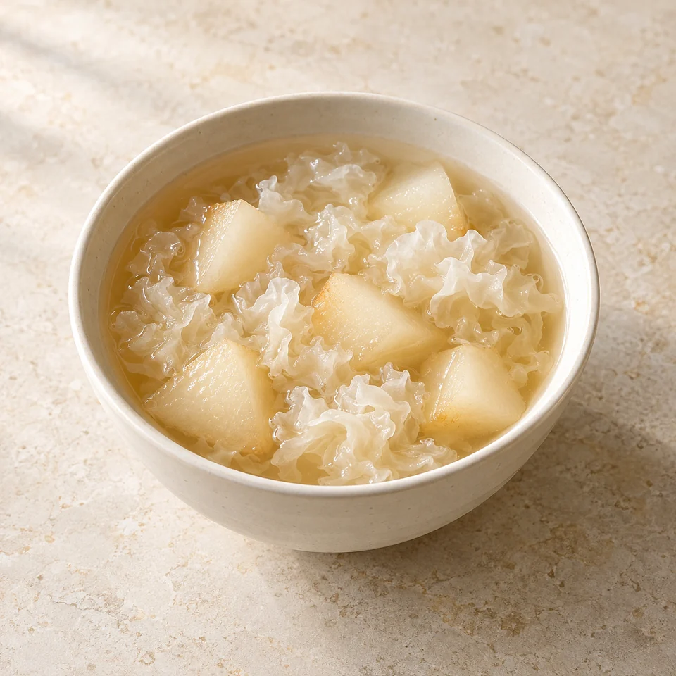 Pear and Tremella Dessert — ai-generated illustration