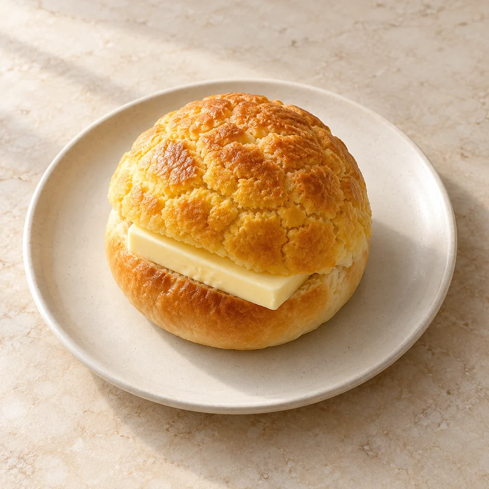 Pineapple Bun with Butter — ai-generated illustration