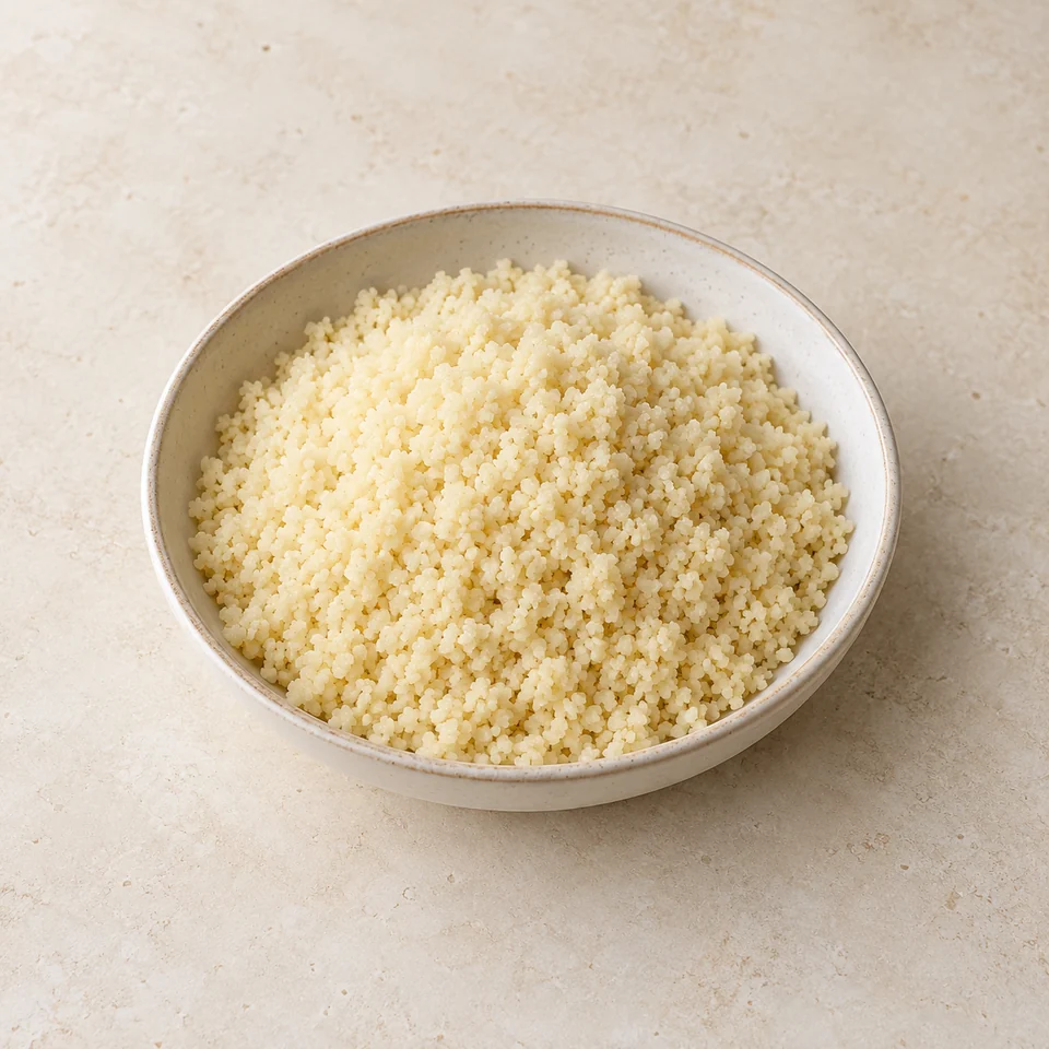 Couscous, plain, cooked — ai-generated illustration