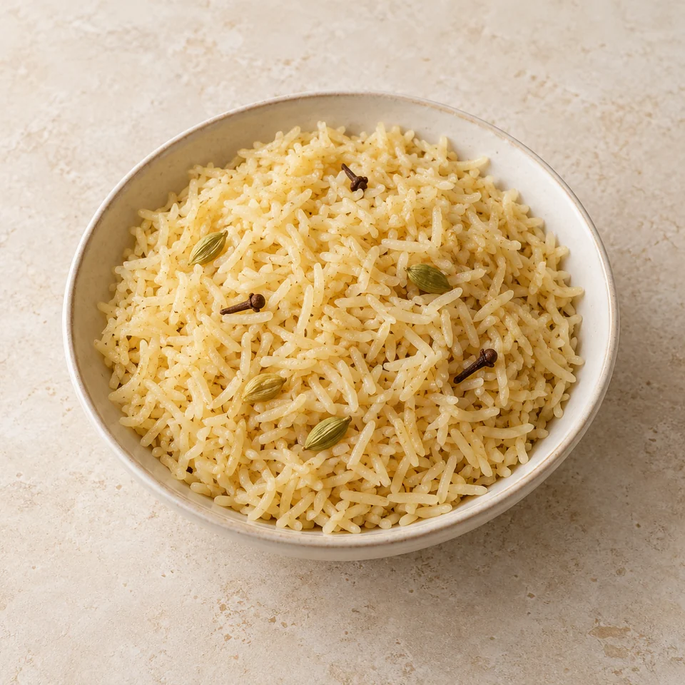Rice, pilau, plain, homemade — ai-generated illustration