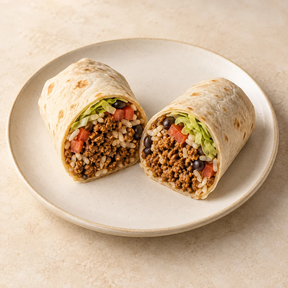 Mexican wrap, meat alternative — ai-generated illustration