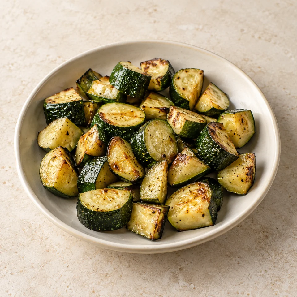 Courgette, roasted in rapeseed oil — ai-generated illustration