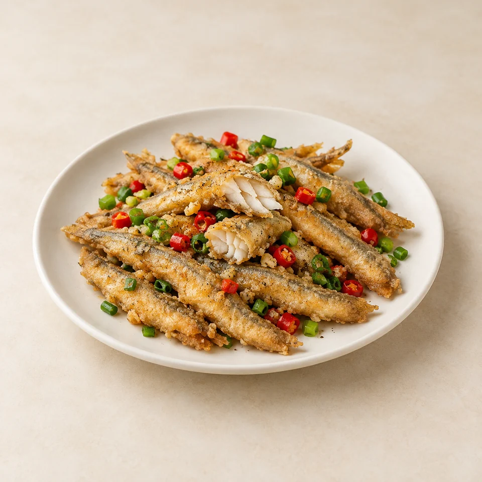 Salt & Pepper Bombay Duck Fish — ai-generated illustration