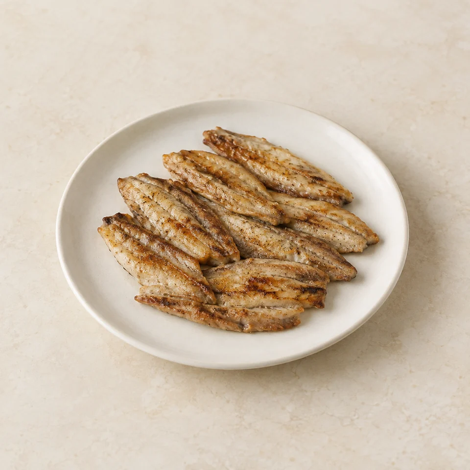 Sardines, flesh only, grilled — ai-generated illustration