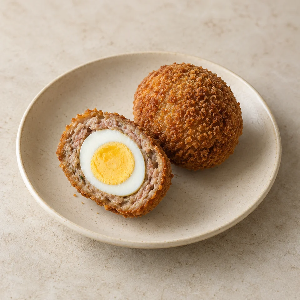 Scotch eggs, retail — ai-generated illustration