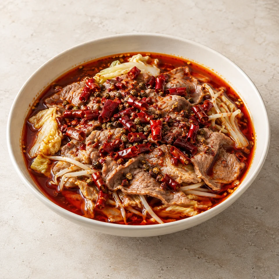 Sichuan Boiled Beef — ai-generated illustration