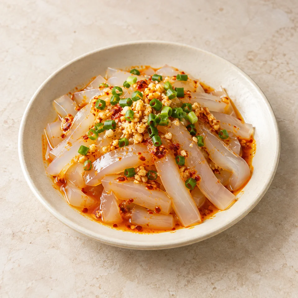 Sichuan Cold Jelly Noodles (Mung Bean) — ai-generated illustration
