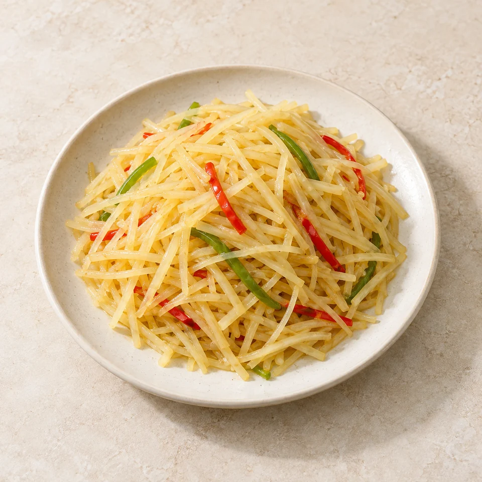 Sichuan-Style Shredded Potatoes — ai-generated illustration