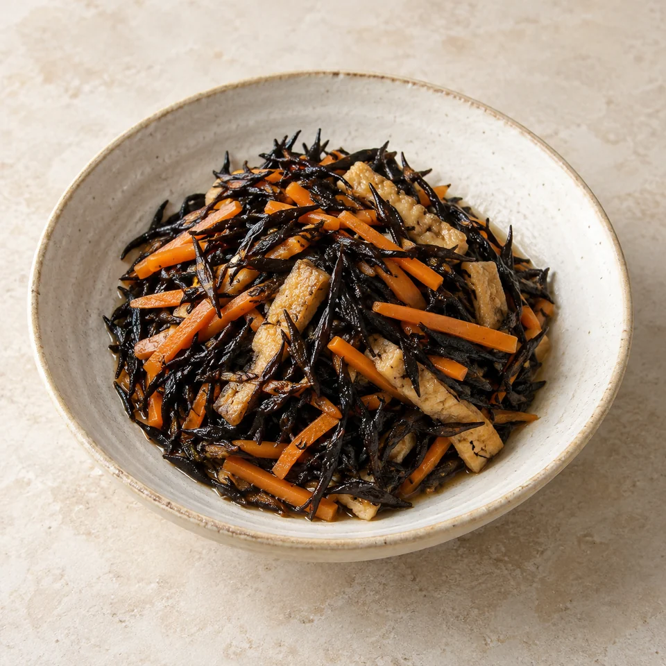 Simmered hijiki seaweed — ai-generated illustration