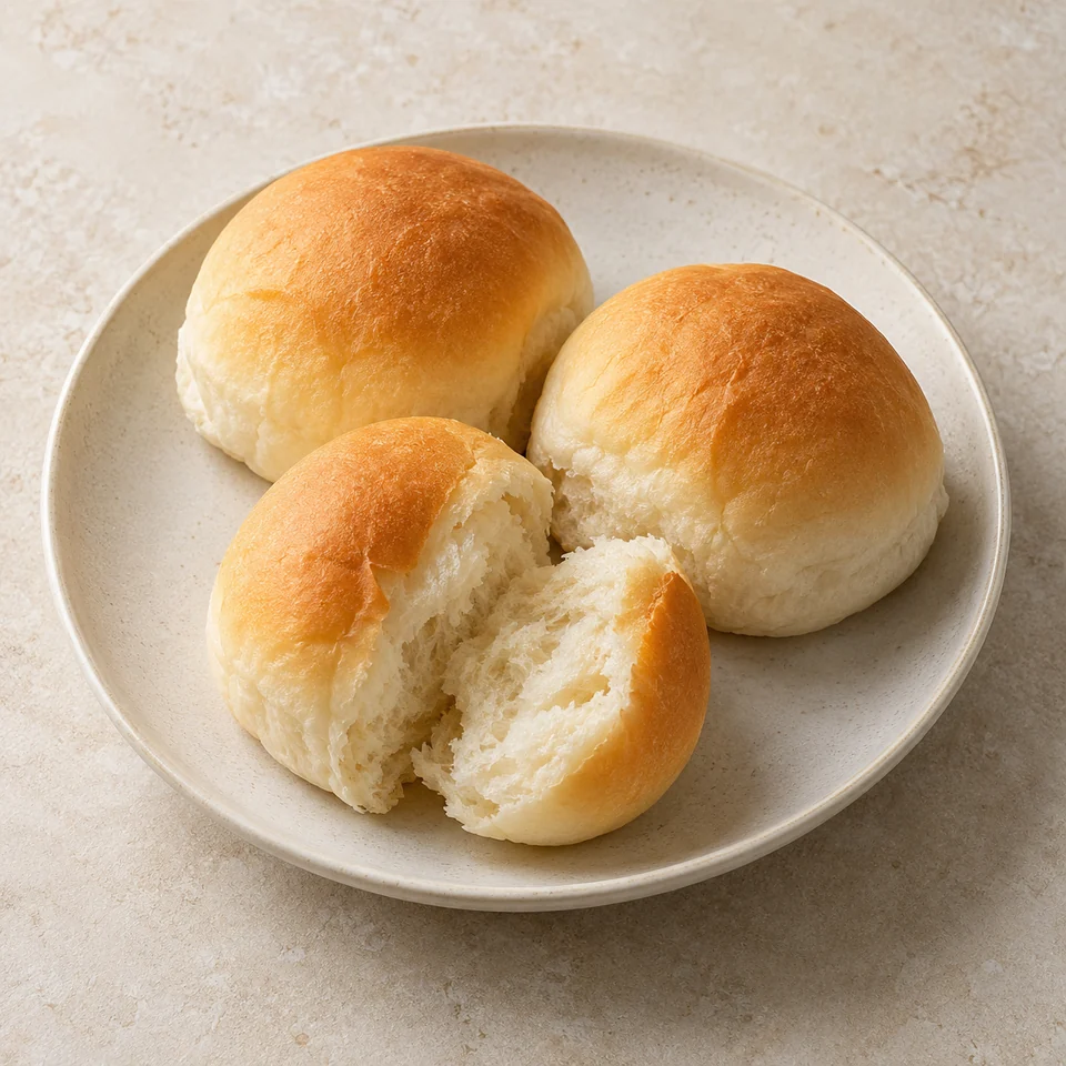 Bread rolls, white, soft — ai-generated illustration