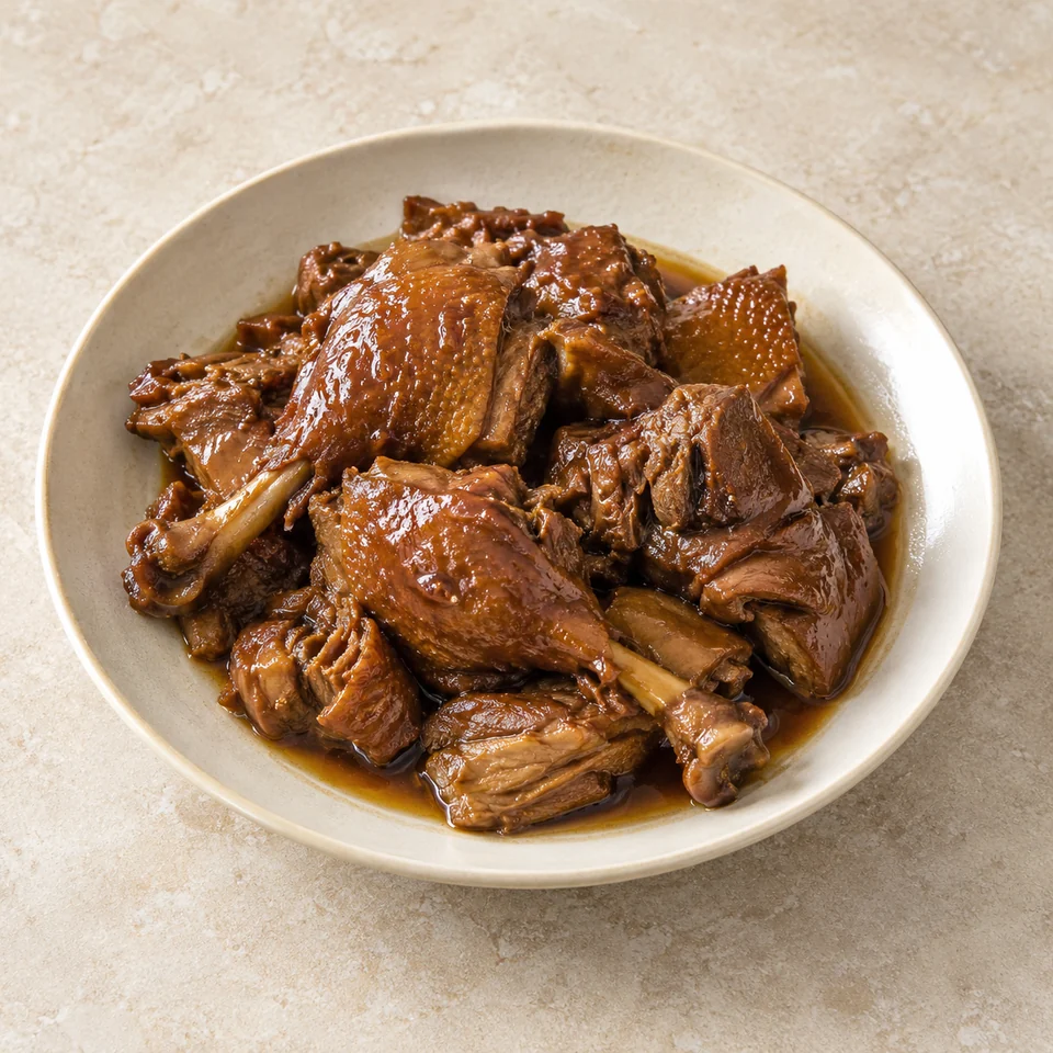 Braised Duck in Soy-Based Sauce — ai-generated illustration