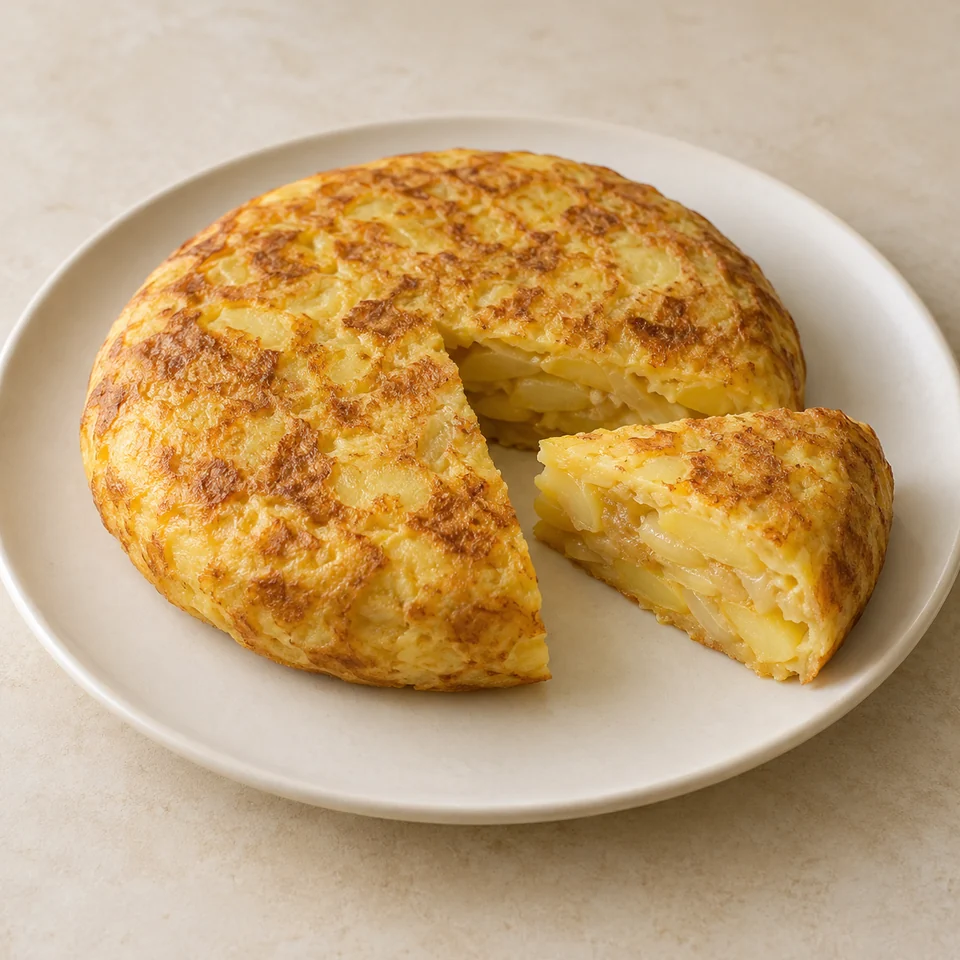 Omelette, Spanish, homemade — ai-generated illustration
