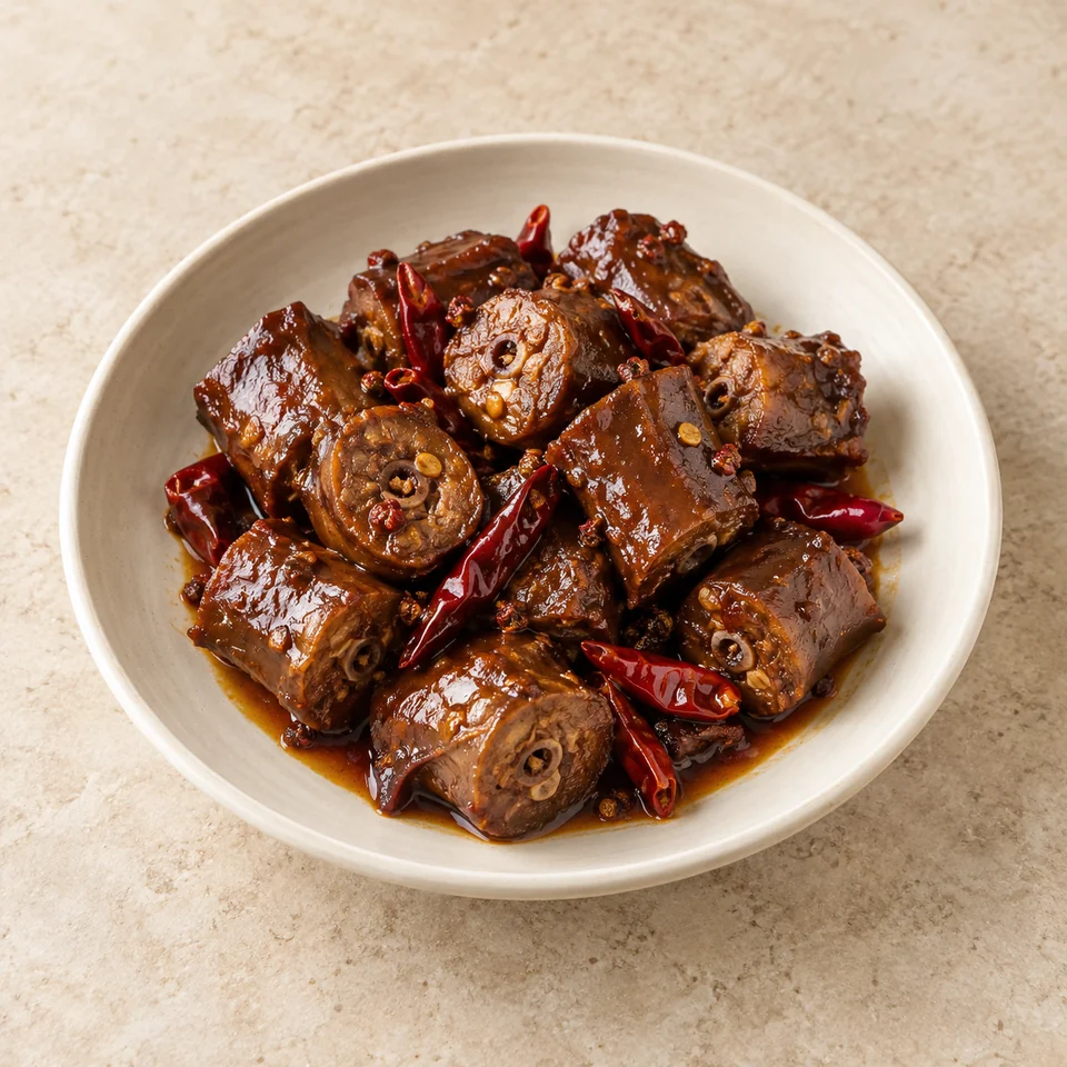 Spicy Braised Duck Neck — ai-generated illustration