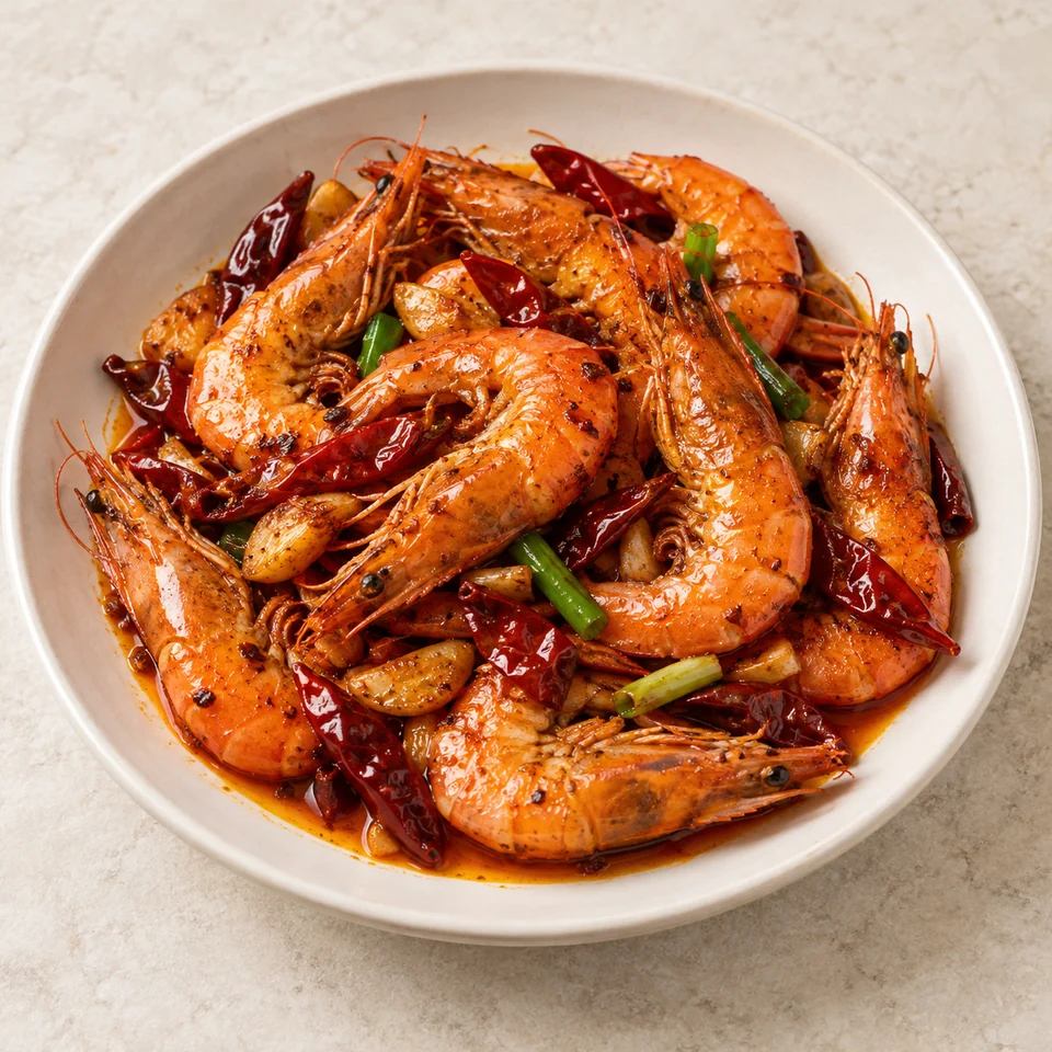 Spicy Shrimp — ai-generated illustration