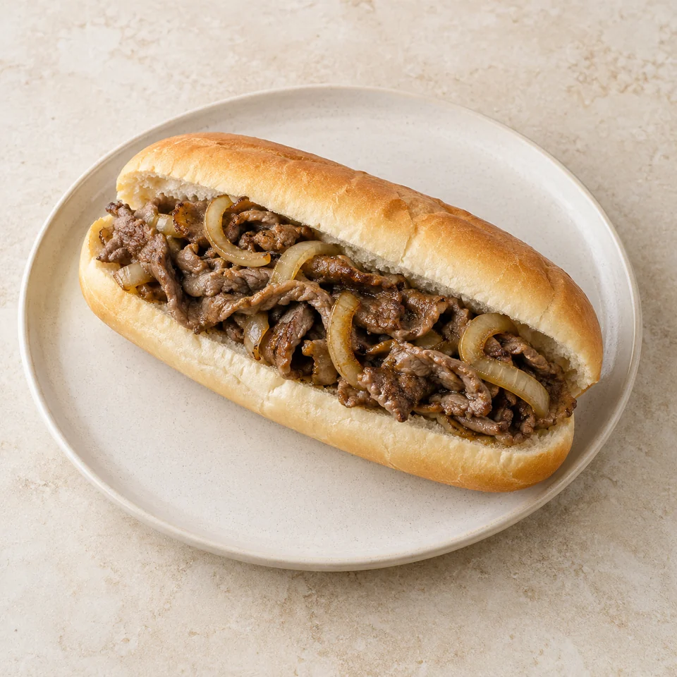 Steak sandwich (fast food) — ai-generated illustration