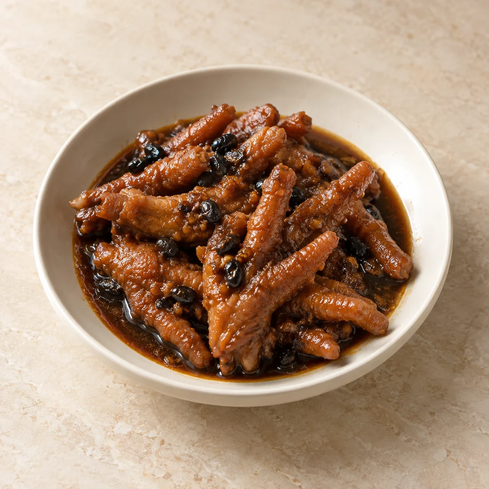 Steamed Chicken Feet in Black Bean Sauce — ai-generated illustration