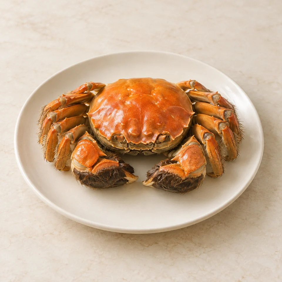 Steamed Chinese Mitten Crab — ai-generated illustration