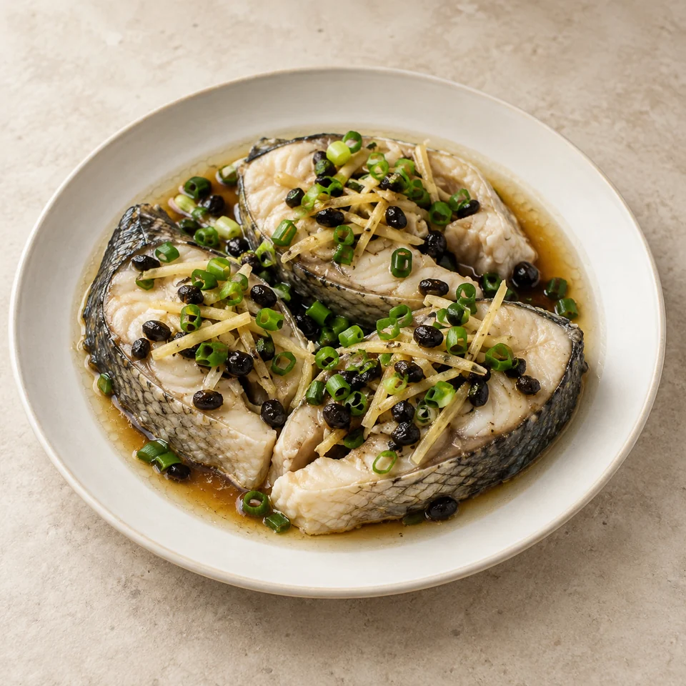 Steamed Grass Carp with Black Bean Sauce — ai-generated illustration