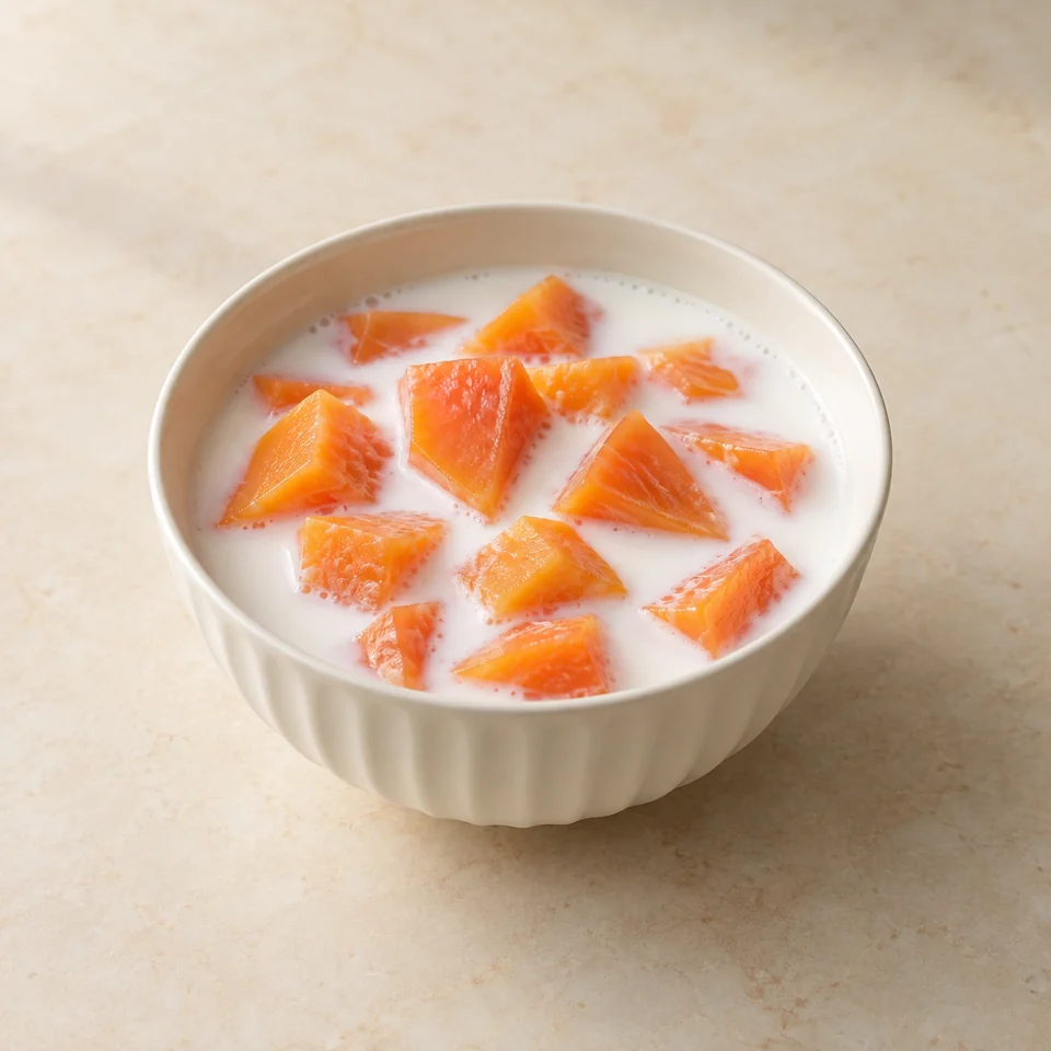 Steamed Papaya with Fresh Milk — ai-generated illustration