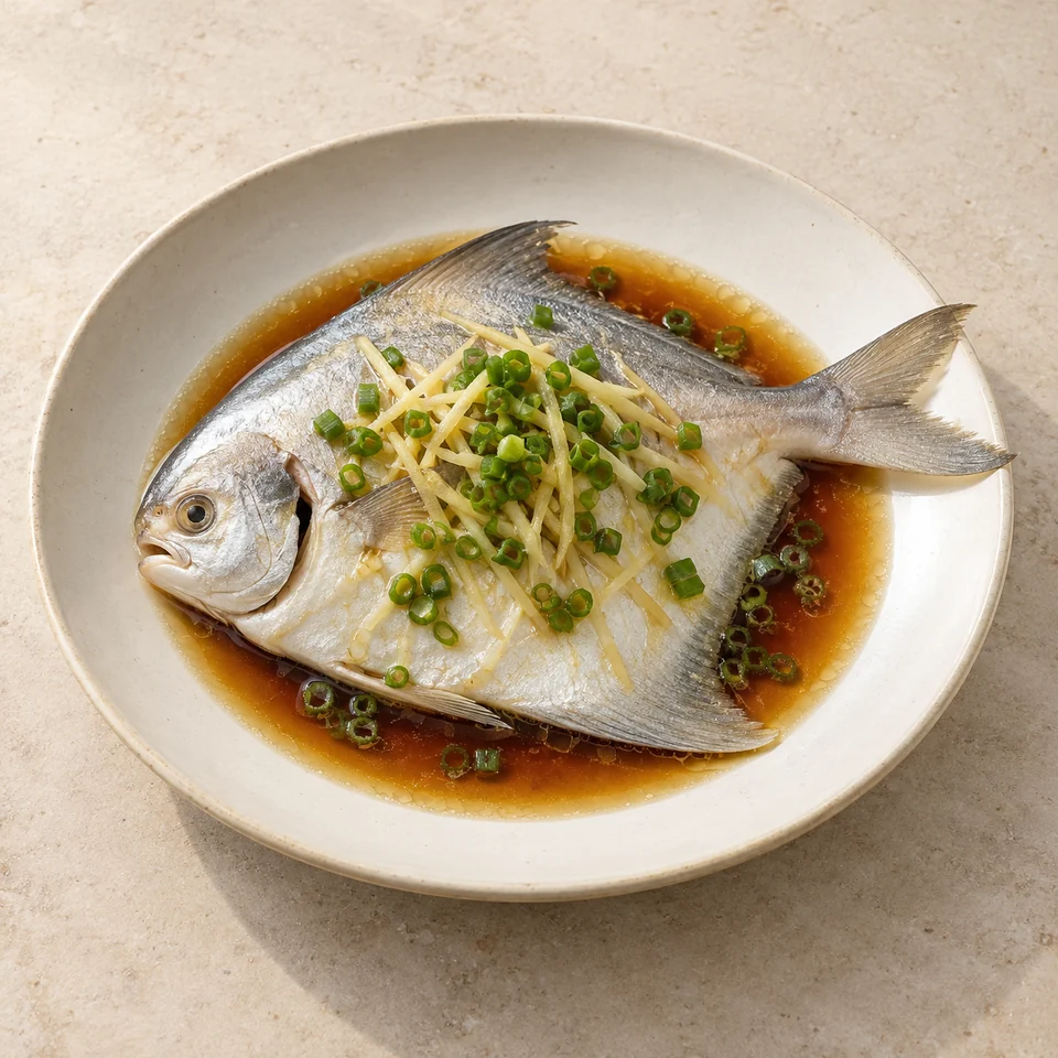 Steamed Pomfret — ai-generated illustration